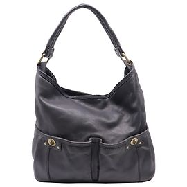 Marc By Marc Jacobs Turnlock Hobo Shoulder Bag in Black Leather  Black