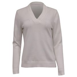 Autre Marque Pull à col en V Brooks Brothers en coton blanc Blanc Écru