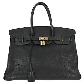 Hermès Hermes Birkin Black Togo with Gold Hardware 35 Nero