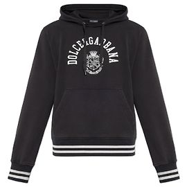Dolce & Gabbana Hoodie Schwarz Baumwolle Schwarz