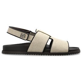 Sandalias beige con logotipo Dolce & Gabbana Castaño Beige