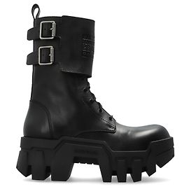 Balenciaga Botas de cano curto com plataforma 'Bulldozer Combat' Preto
