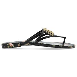 Dolce & Gabbana Rubber flip-flops with logo Black