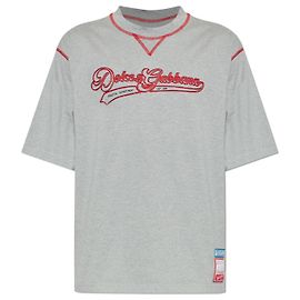 Camiseta Logo Dolce & Gabbana de algodón gris oversize Gris