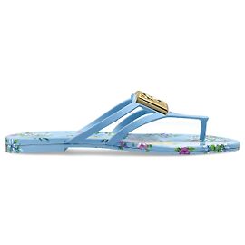 Dolce & Gabbana Rubber flip-flops with logo Blue Light blue