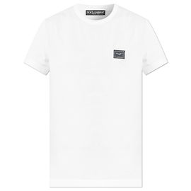 Camiseta Logo Dolce & Gabbana blanca de algodón Blanco
