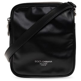 Dolce & Gabbana Leather Shoulder Bag Black Black