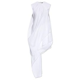 Jacquemus Robe asymétrique "Traversin" Blanc