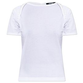 T-shirt Jacquemus girocollo in cotone bianca Bianco