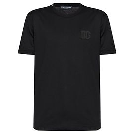 T-shirt Dolce & Gabbana avec logo noir en coton Noir