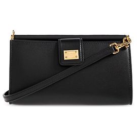 Dolce & Gabbana Black Leather Shoulder Bag Black
