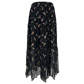 Chloé Rock aus Lurex-Jacquard mit Paisley-Print aus schwarzer Viskose Schwarz