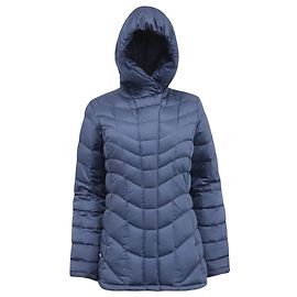 Autre Marque  Patagonia Hooded Quilted Down Jacket in Navy Blue Polyester Blue Navy blue