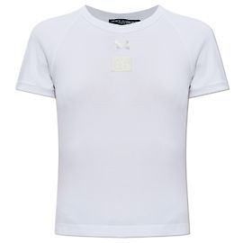 Dolce & Gabbana T-shirt com patch de logótipo Branco