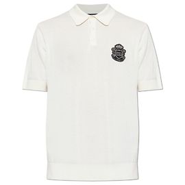 Dolce & Gabbana Polo avec application Blanc Écru