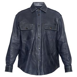 Chaqueta Loewe Pocket Jacket de cuero azul Azul