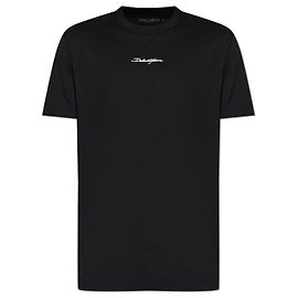 Dolce & Gabbana T-Shirt mit besticktem Logo Schwarz