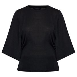 Jacquemus Top with embroidered logo Black