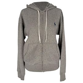 Sweat à capuche zippé Polo Ralph Lauren en coton gris Gris