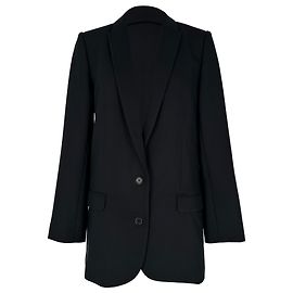 Zadig & Voltaire einreihiger Blazer aus schwarzem Acetat Schwarz