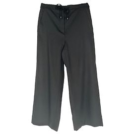 S' Max Mara String Hose aus schwarzer Wolle Schwarz