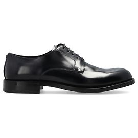 Dolce & Gabbana Black Leather Derby Shoes Black