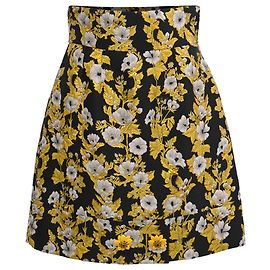 Mini-jupe en jacquard floral Dolce & Gabbana en polyester multicolore Multicolore