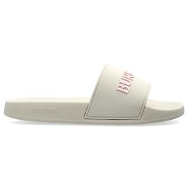 Infradito Burberry in gomma beige Marrone Beige