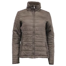 The North Face gesteppte Daunenjacke mit Reißverschluss-Einsätzen aus braunem Nylon Braun Rot