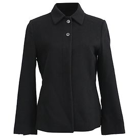 Jil Sander Collared Jacket in Black Cashmere Black