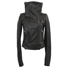 Veste Biker Naska Rick Owens en cuir noir Autre Imprimé python