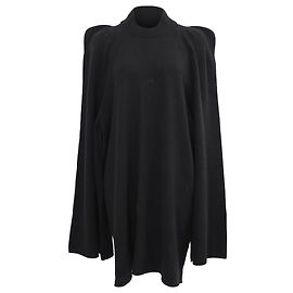 Rick Owens Tec Pullover aus schwarzem Kaschmir Schwarz