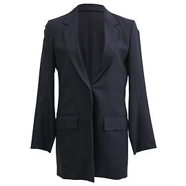 The Row Blazer aus navyblauer Wolle Blau Marineblau