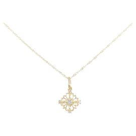 Autre Marque Au750 Diamantenhalskette Golden