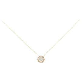 Autre Marque Collar de oro amarillo K10 con diamantes Dorado