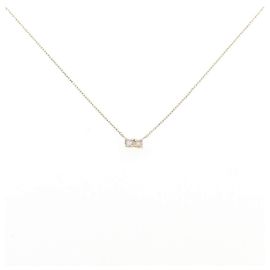 Autre Marque Colar de ouro amarelo K10 e diamantes Dourado