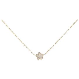 Autre Marque Collana Au750 Fiore e Diamanti D'oro