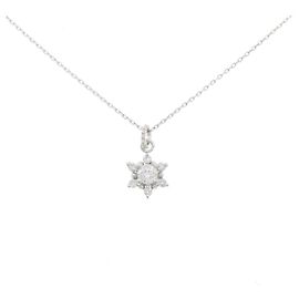 Autre Marque Collar de oro blanco Au750 y diamantes Plata