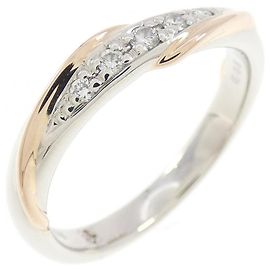 Autre Marque Anillo de diamantes Au750/PT900 Rosa