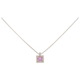 Autre Marque Collana in Zaffiro e Diamanti Au750 Rosa