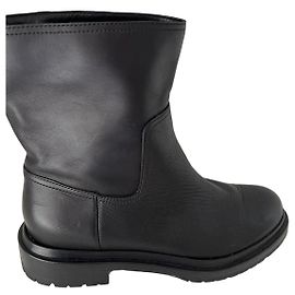 Botas Sergio Rossi em couro preto Preto