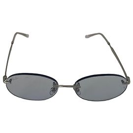 Ray-Ban blaue ovale randlose Sonnenbrille Blau