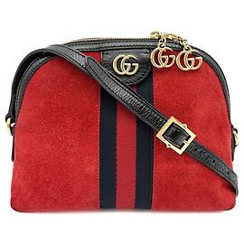 Gucci Ophidia Small Shoulder Bag Black Red