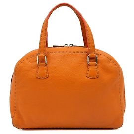 Bolsa Fendi Selleria Adele Laranja