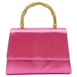 Bolsa de mão Gucci Bamboo Top Handbag Rosa Dourado