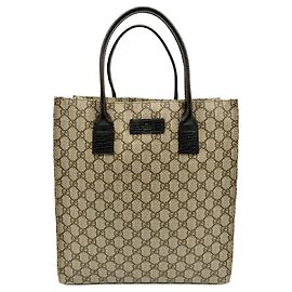 Saco Tote Gucci GG Plus Marrom Bege