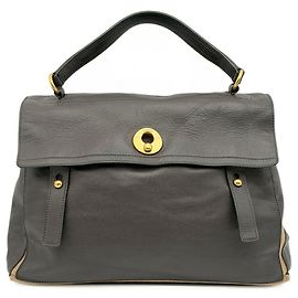 Bolso Yves Saint Laurent Muse Two Beige Marrón oscuro