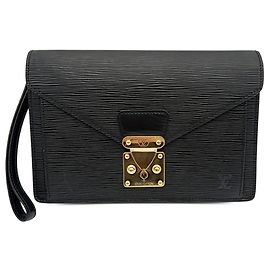 Louis Vuitton Men's Pochette Sellier Dragonne Second Bag Black