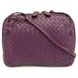 Bolsa de Ombro Pochette em couro roxo Bottega Veneta Roxo