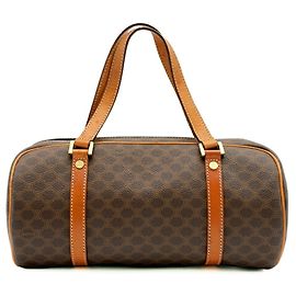 Céline Borsa Celine Macadam Mini Boston Bag Marrone Cammello
